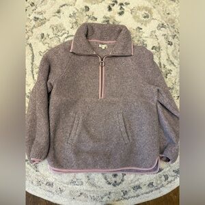 NWOT Madewell Recycled Polartec Fleece 1/4 Zip Pullover Sweatshirt XL Grey